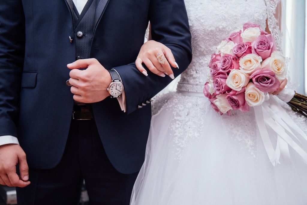 Una coppia si sposa, bouquet