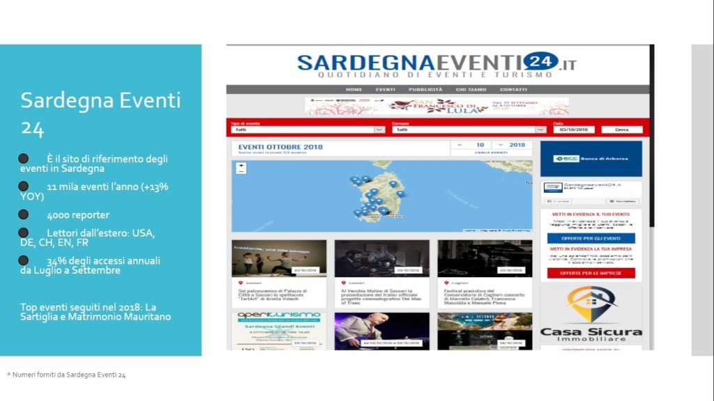 Sardegna Eventi 24, portale di informazione sugli eventi in Sardegna